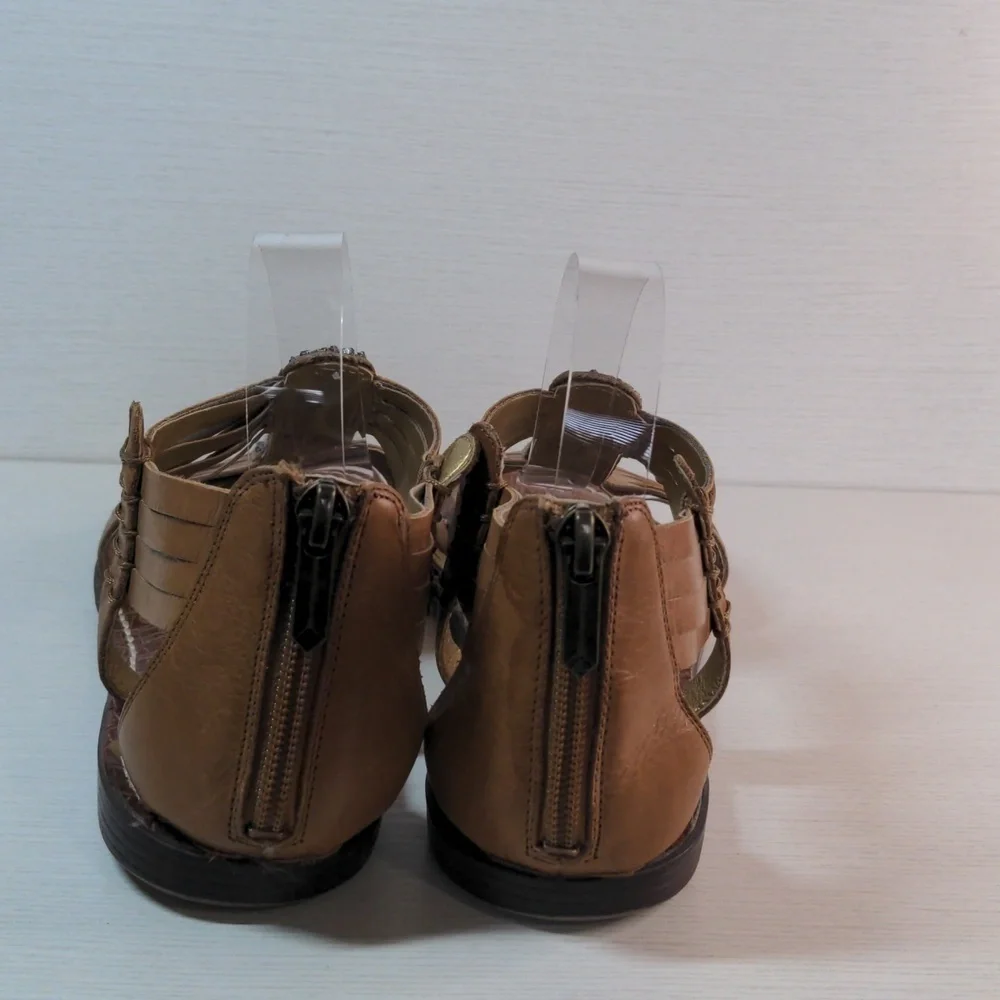 Sam Edelman strappy sandals leather uppers with turquoise beads on top size 9.5 - Picture 4 of 12